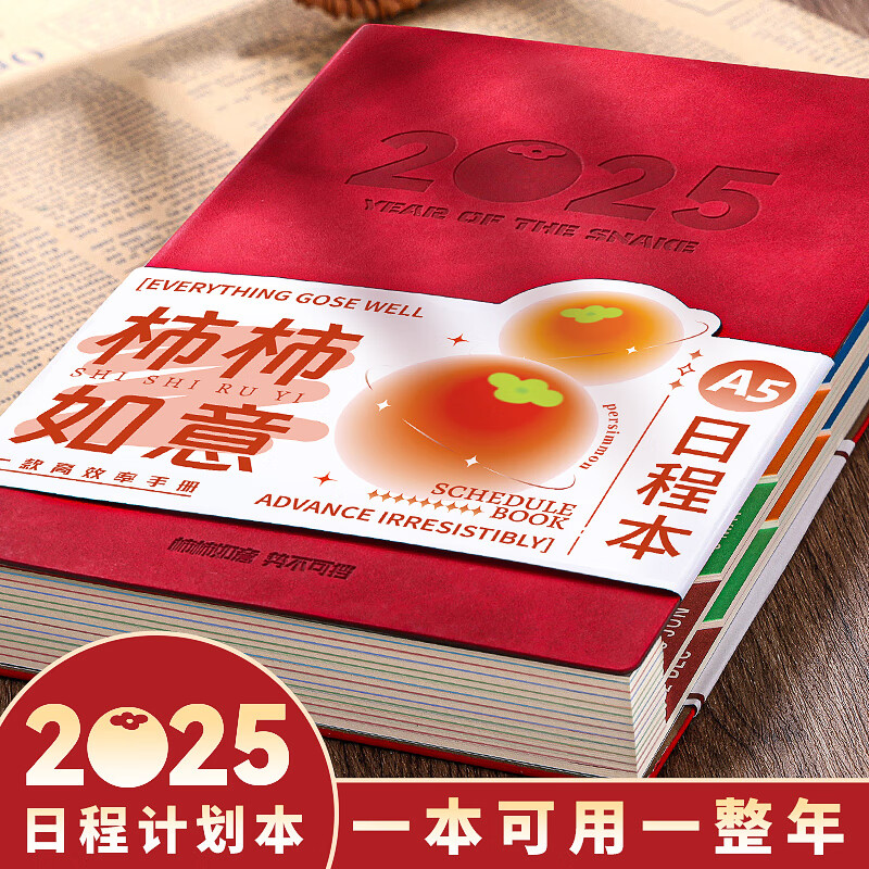 移动端、京东百亿补贴：慢作 2024日程本a5效率手册365天每日计划本年时间管