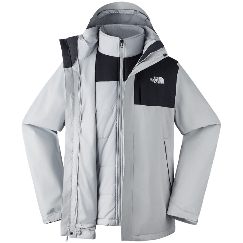 北面（The North Face）三合一冲锋衣男款户外保暖夹棉内胆24冬季上新品|8DNC JK3