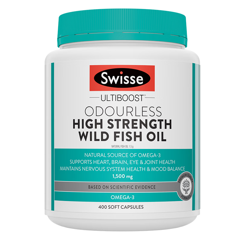 PLUS会员：Swisse 无腥高浓度深海鱼油胶囊1500mg 400粒/瓶 omega3 含DHA EPA 142.35元