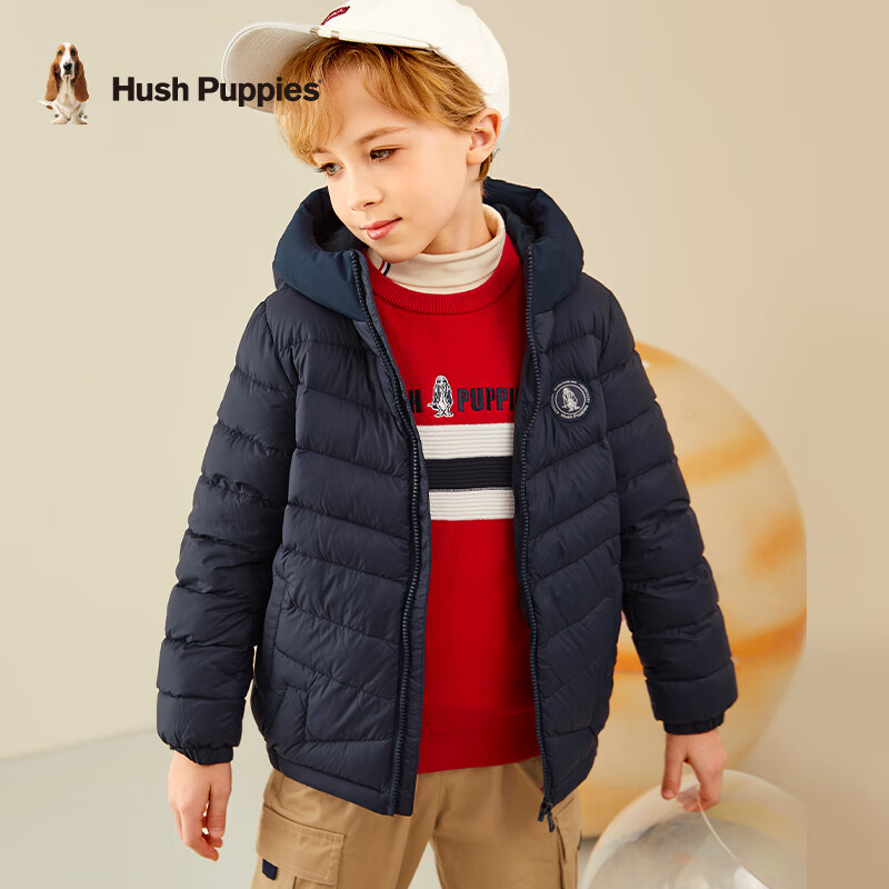 再降价、plus会员：Hush Puppies 暇步士 儿童百搭羽绒服 （多款可选） 167.01元 