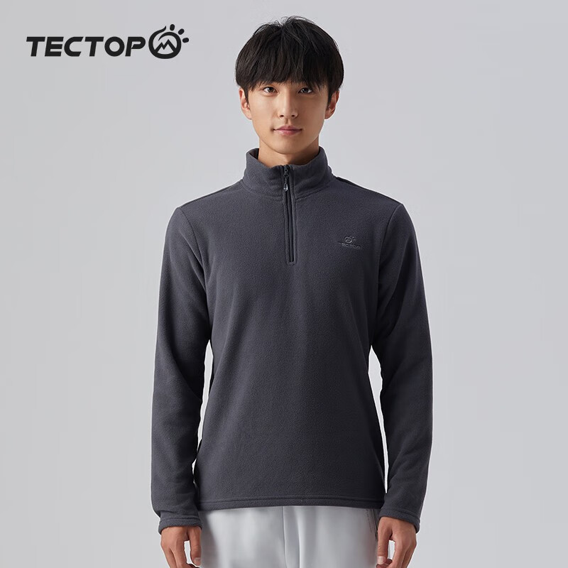 TECTOP 探拓 男子抓绒衣 MZRY033 灰色 XL 42.4元（需买2件，共84.8元）