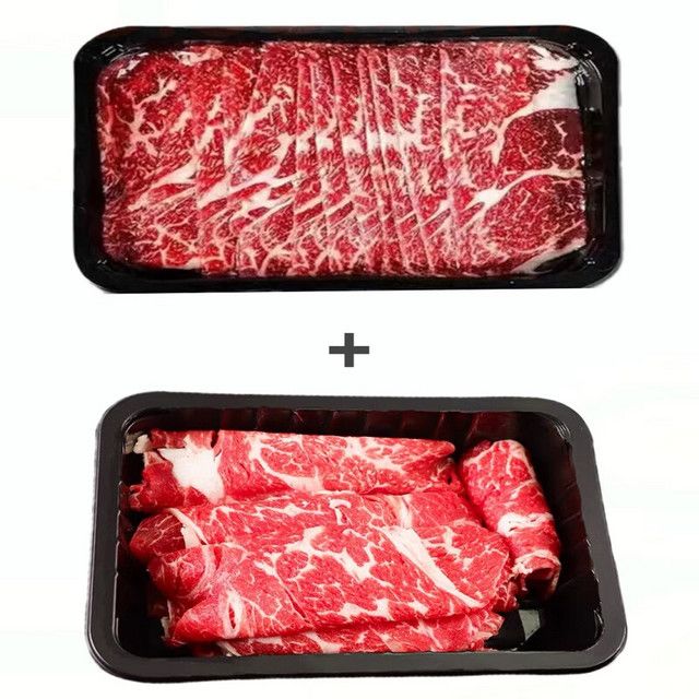 秒杀价 M5和牛眼肉牛肉片200g*5盒+安格斯牛肉卷250g*4盒 各2斤 80元（需用券）