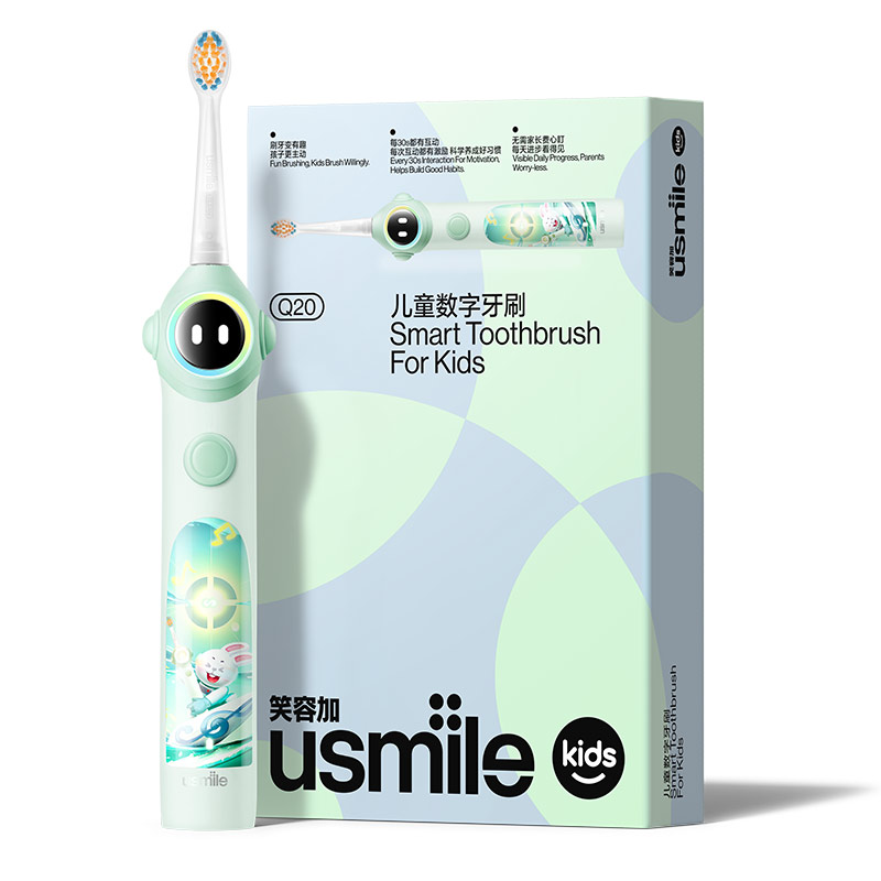 usmile 笑容加 儿童电动牙刷 数值牙刷 语言引导功能 Q20缤纷绿 229.43元（需用