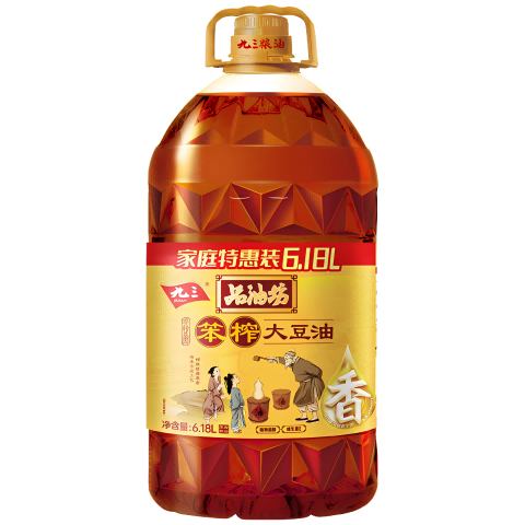 九三 非转基因古法笨榨大豆油6.18L 59.35元（需用券）