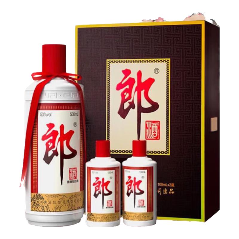 郎酒 子母郎礼盒 53%vol 酱香型白酒 700ml 单瓶装 190元