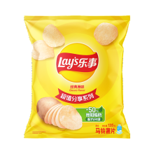 PLUS会员、需首购、限地区：Lay's 乐事 超值分享 马铃薯片 原味 135g*4件 23.76