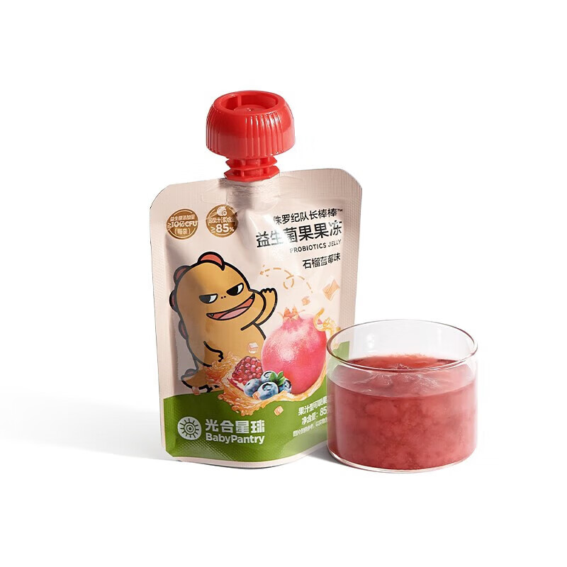 PLUS会员：BabyPantry 光合星球 益生菌果冻零食 石榴蓝莓味 85g/袋 6.18元（需买6