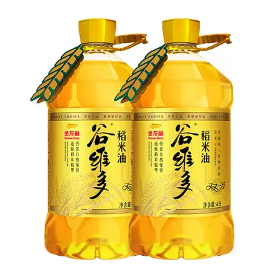 金龙鱼谷维多稻米油官方米糠油4L 69.9元