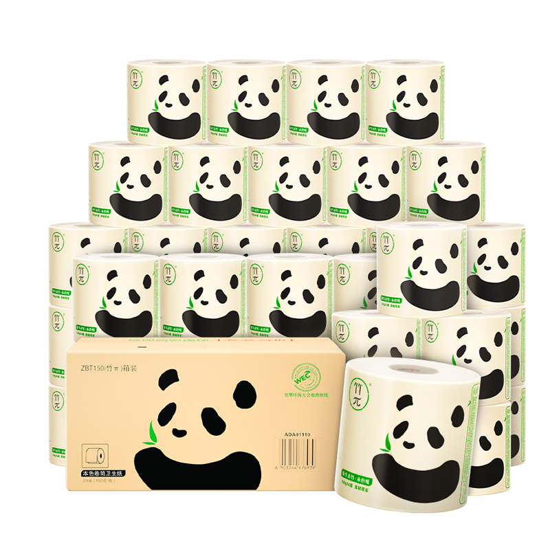 zhupai 竹π 心相印卷纸 竹π3层150克*24粒(整箱售卖) 49.
