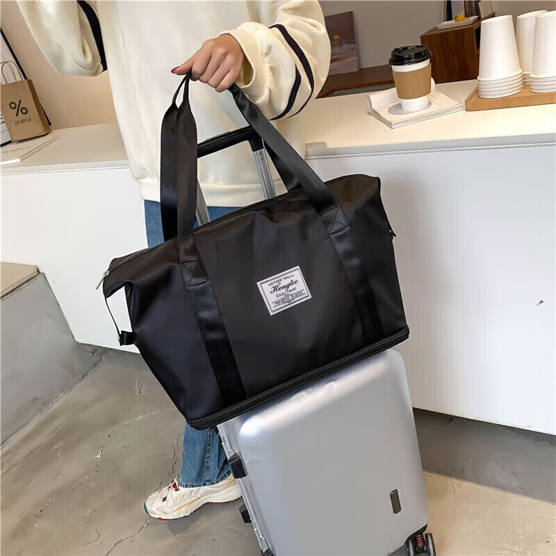 Etravel 易旅 行包 行李包 大容量外出差男女手提包健身包袋 可扩展款 黑色 32