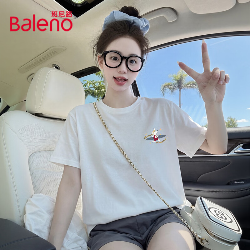 班尼路 真五折！！纯棉短袖t恤女装 亲肤重磅 29.9元