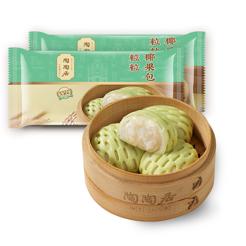 陶陶居 中华粒粒椰果包 225g*2袋共12个 19.9元（需用券）