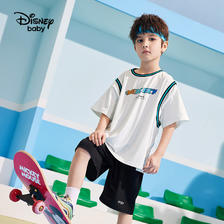 puls会员：迪士尼（Disney）儿童短袖速干 潮篮球服 本白-男童 130cm 79元