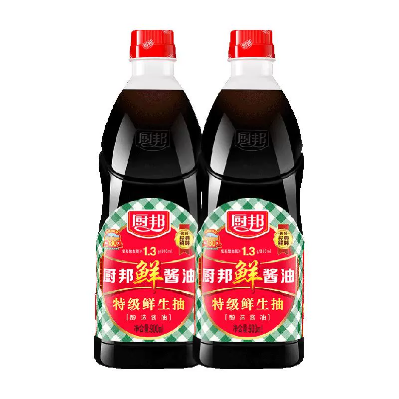 厨邦 鲜酱油900mlx2瓶 ￥39.9