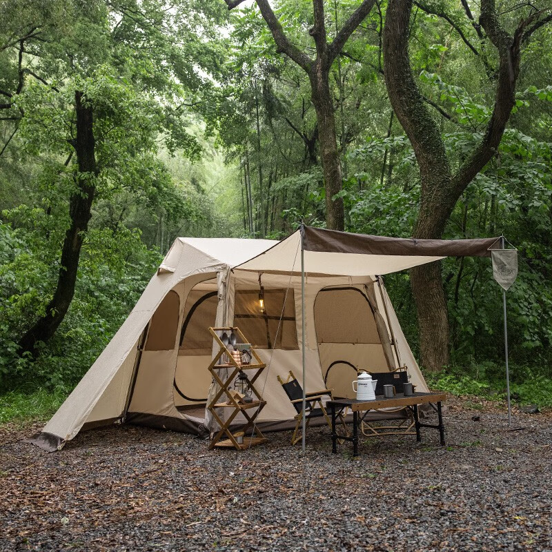 挪客 NatureHike屋脊帐篷户外露营3-4人野营便携折叠帐篷防雨防风 徒步绿（雪