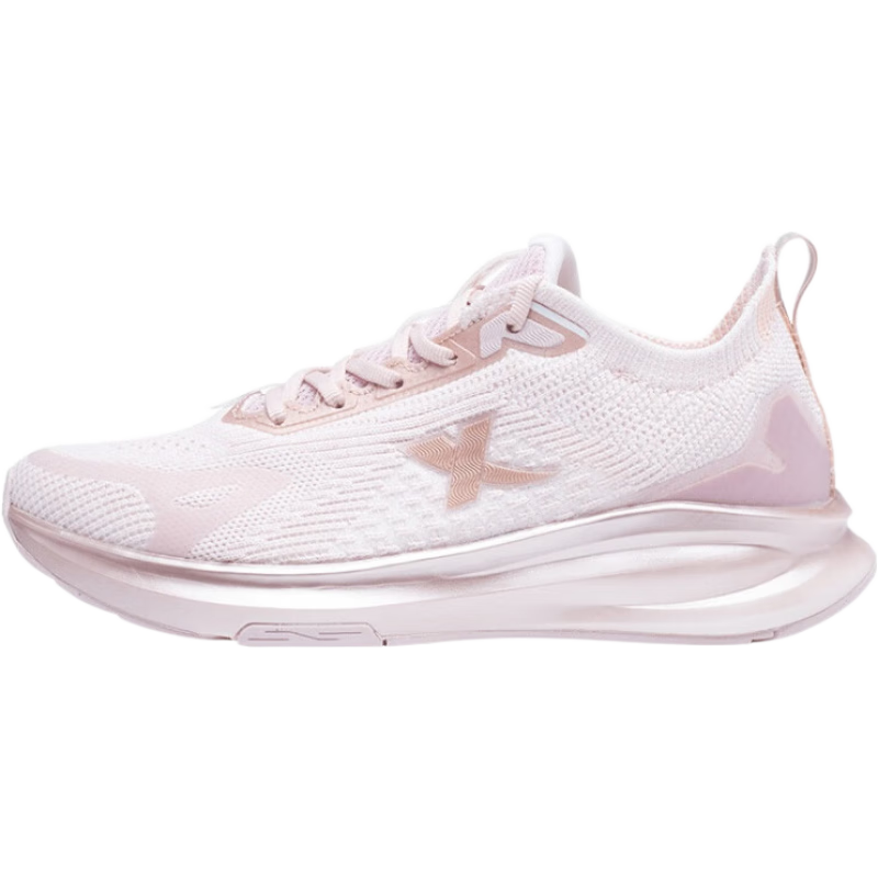 特步（XTEP）国潮女鞋减震跑步鞋新款轻便休闲鞋网面透气运动鞋女跑鞋 黑