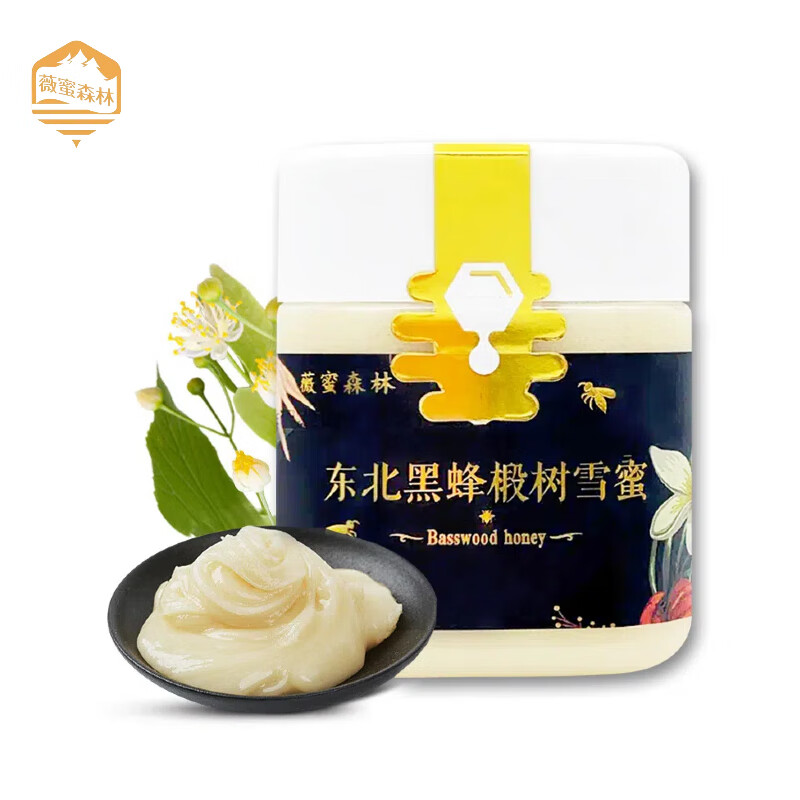 薇蜜森林 东北黑蜂椴树雪蜜 1000g/罐 34.9元（需领券）