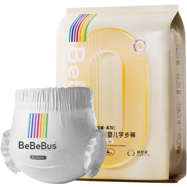 bebebus 超裤护臀成长裤 XL4片 8.9元