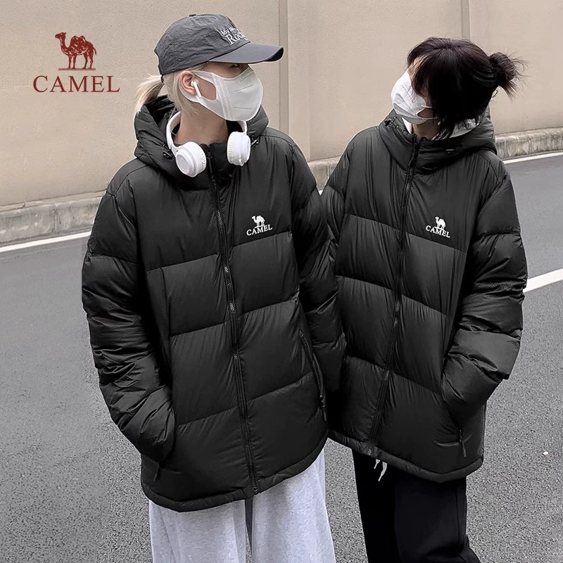 [火山]骆驼女装羽绒服情侣短款面包服连帽潮 券后369元