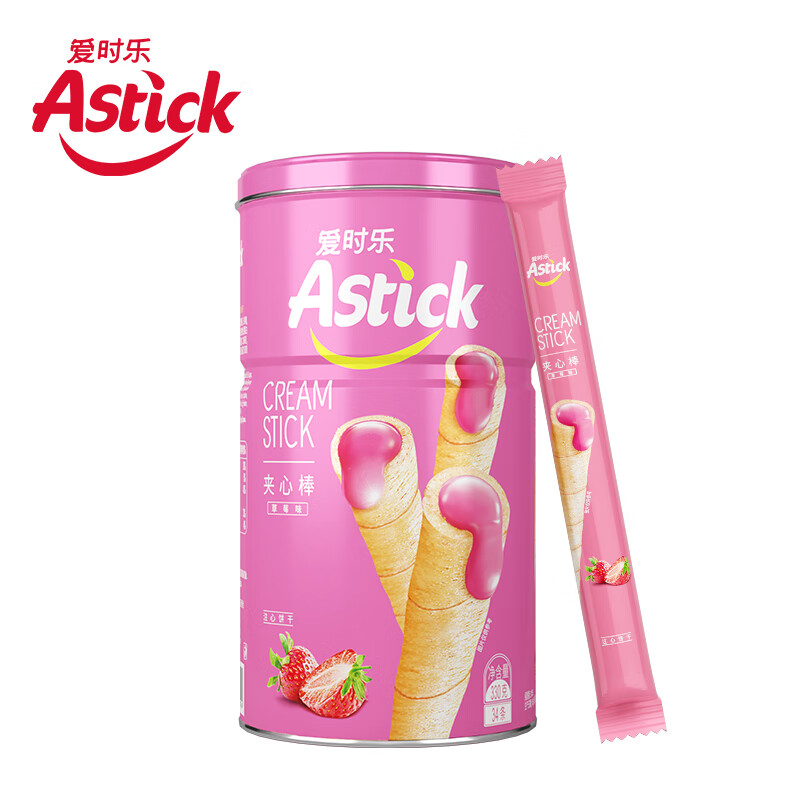 临期品：AStick 爱时乐 草莓夹心棒 330g*2罐 16.9元（需用券）