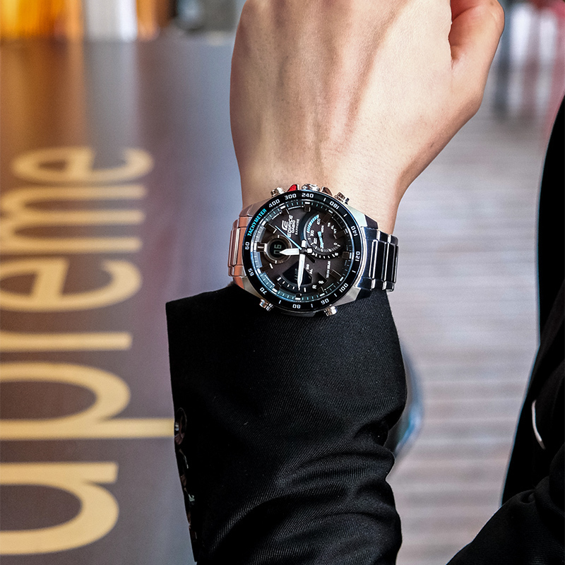 CASIO 卡西欧 生日送礼卡西欧CASIO官方旗舰店正品手表男Edifice休闲商务蓝宝石
