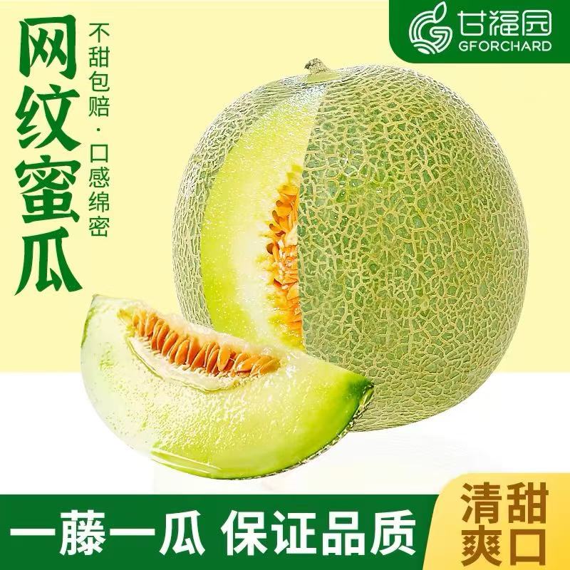 海南玫珑冰淇淋网纹蜜瓜 玫珑网文蜜 瓜5斤装 29.8元