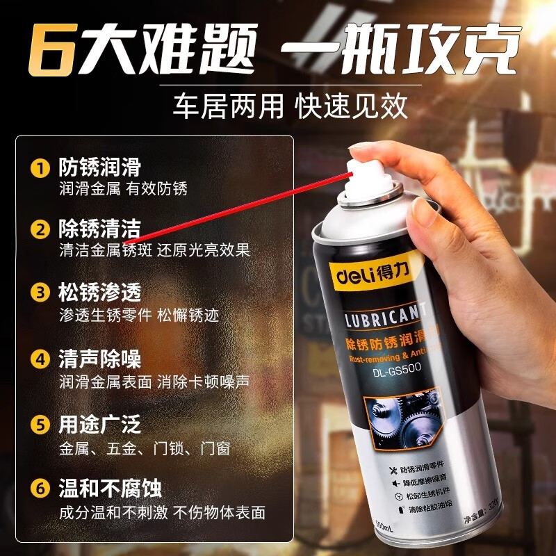 得力 除锈润滑剂 强力去锈消除异响 200ml 3.5元 - 86线报
