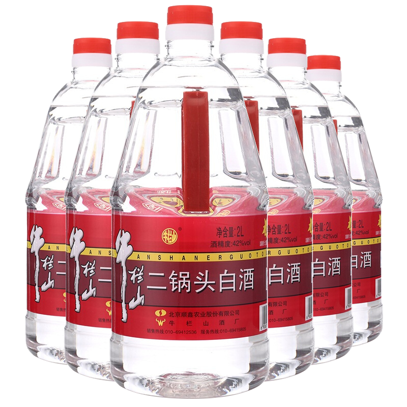 牛栏山二锅头 桶装 清香风格 42度 2000ml*6桶 整箱装 161.37元