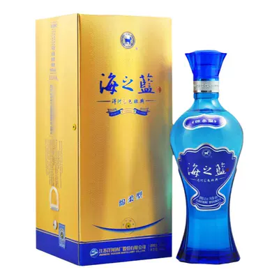 洋河 海之蓝 42度 480ml 单瓶装 绵柔浓香型白酒 103.95元(淘金币界面下单)+26.05