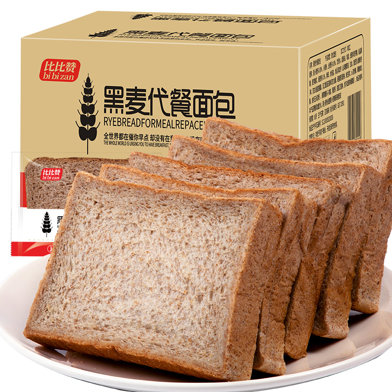 bi bi zan 比比赞 黑麦代餐面包 400g 5.31元（需用券）
