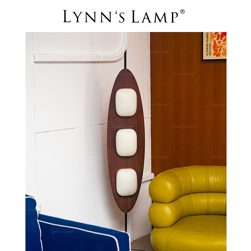 立意 Lynn's立意 Surf中古风客厅落地灯 仿木纹大理石沙发边日式卧室灯 880元