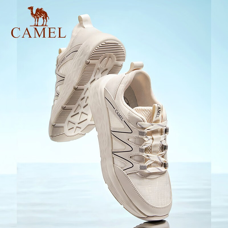 会员优享、极限凑单、PLUS会员：CAMEL 骆驼 减震时尚运动鞋男 G13S161162 灰色 6