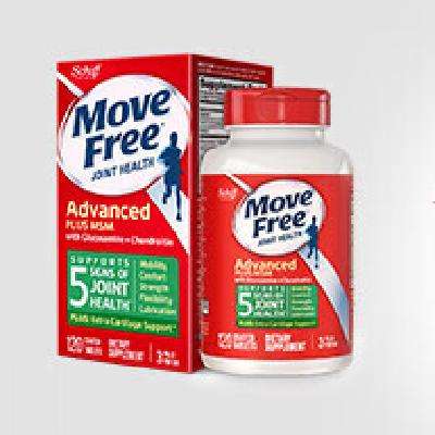 PLUS会员：Move Free 益节 维骨力氨糖软骨素含MSM 美国原装进口 绿瓶120粒*3件 47