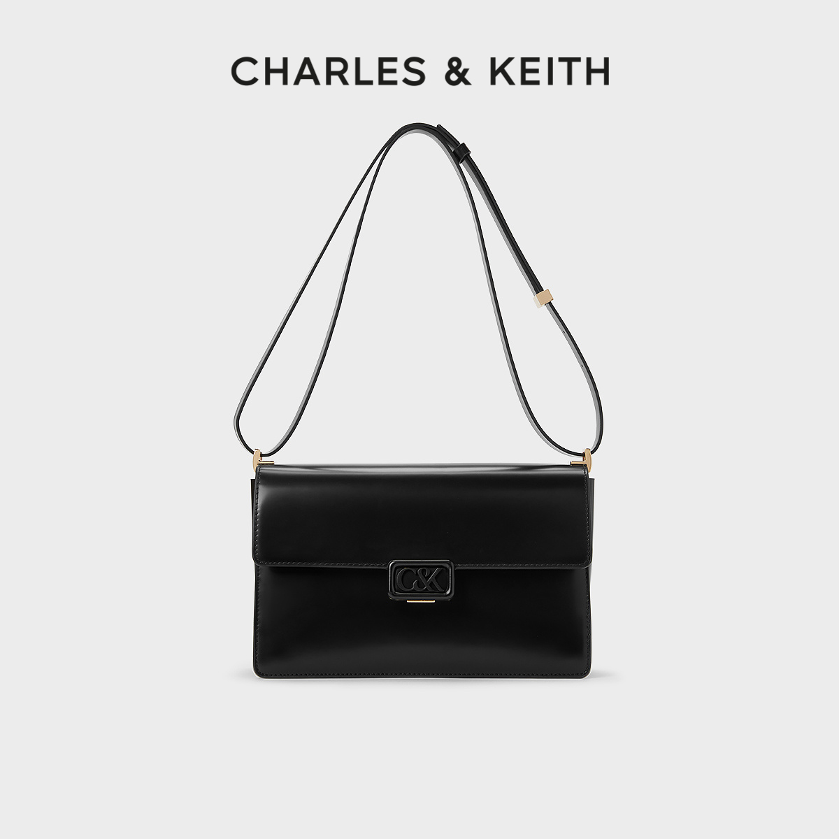 CHARLES & KEITH CHARLES&KEITH女SL2-20271320通勤牛皮信封小方包 799元