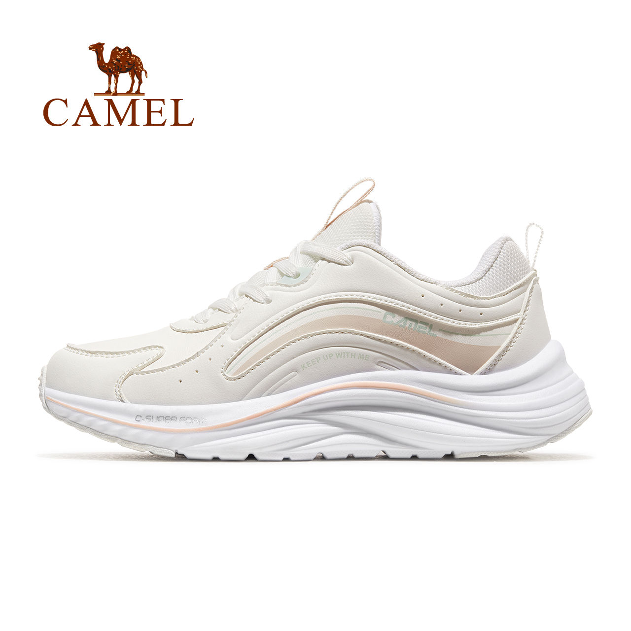 88VIP：骆驼牌 CAMEL 骆驼 女款跑步鞋 X23C304023 141.55元（需用券）