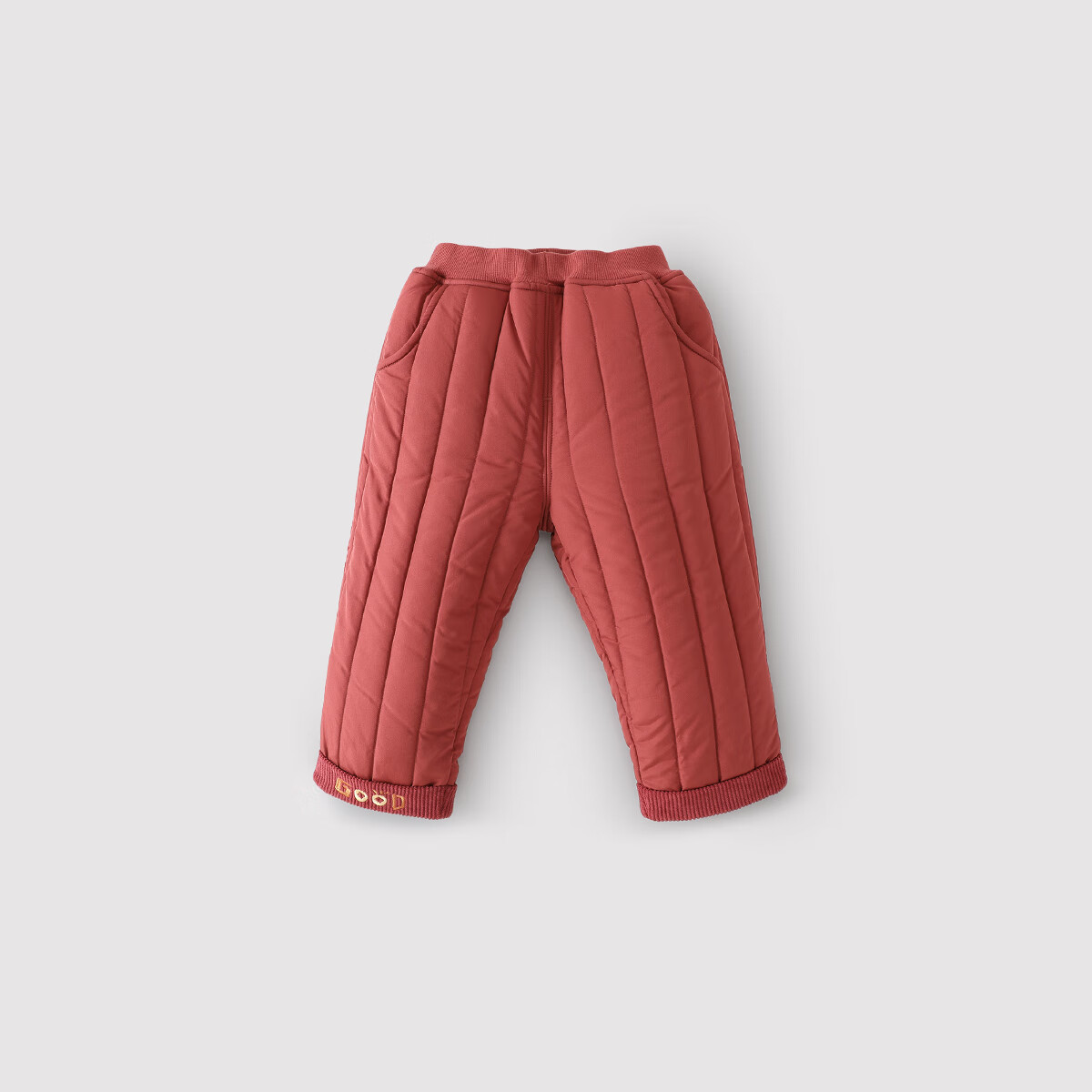 巴厘小猪 儿童棉裤冬季男童外穿加厚休闲长裤宝宝保暖裤红色新年裤女童裤