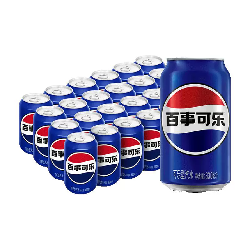pepsi 百事 可乐 原味汽水碳酸饮料 330ml*24罐 ￥38.85
