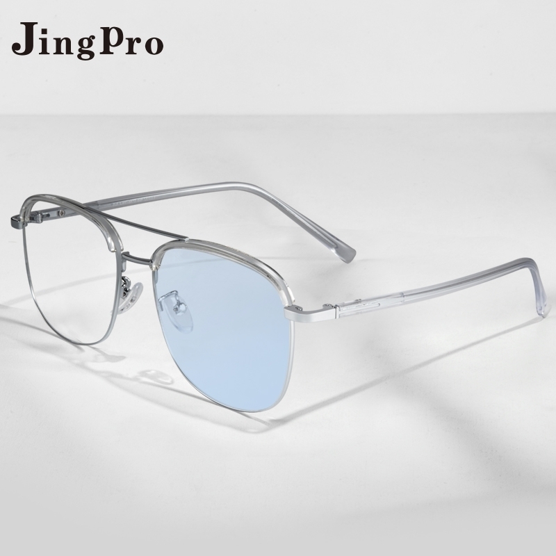 JingPro 镜邦 1.56极速感光变茶/变粉/变蓝/变黄/变灰镜片+时尚男女钛架多款可