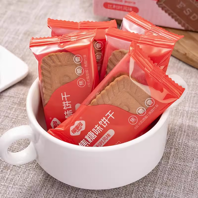 FUSIDO 福事多 焦糖味饼干500g袋装休闲食品小吃儿童解馋零食独立小袋装 8.8元
