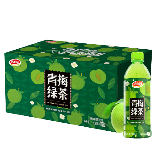 达利园 青梅绿茶饮料500ml*15瓶整箱装青梅果汁果味茶饮品 新老包装随机 25.59