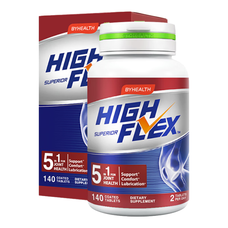 plus会员：HIGH FLEX健力多海外版氨糖软骨素钙片红氨糖140粒 94.55元需弹券