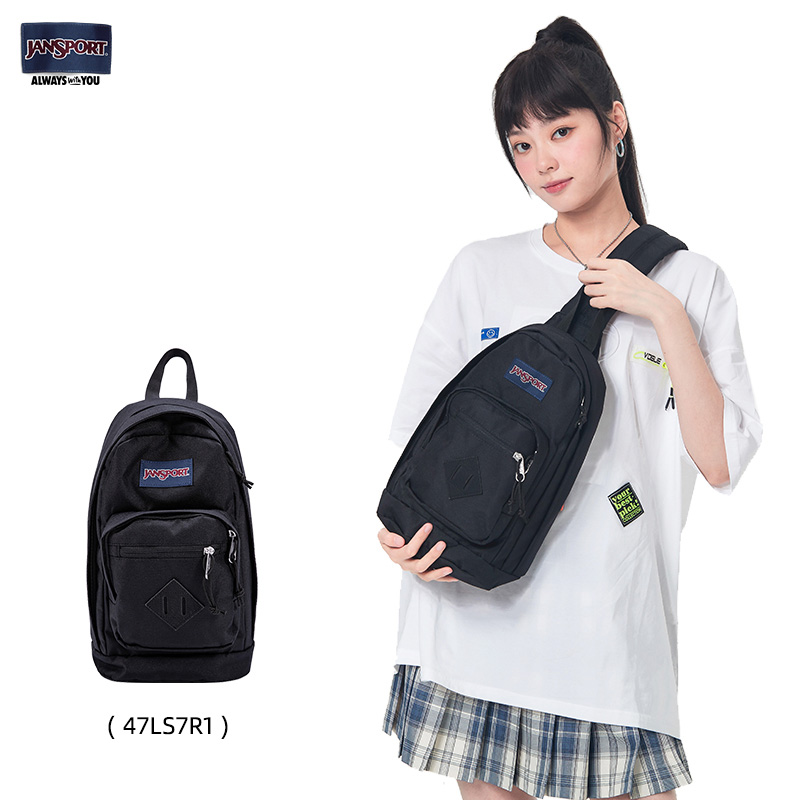 JANSPORT 新款骑行滑板胸包男女生休闲运动单肩潮流斜挎包潮包47LS 168元（需