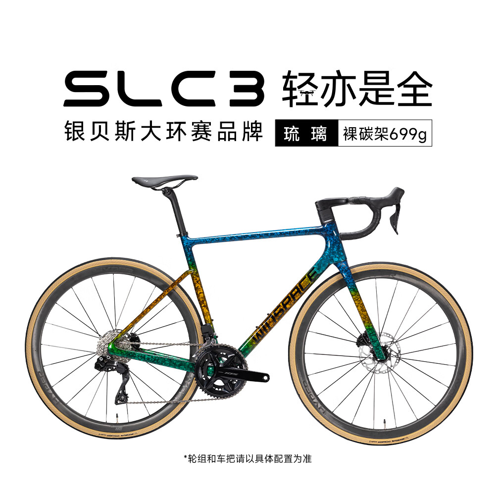 银贝斯 Winspace新品SLC3碳纤维轻量公路自行车全能战车爬坡综合架油碟车 涂