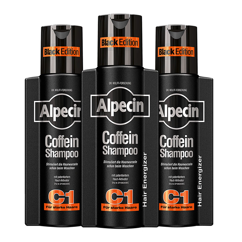 Alpecin 欧倍青 C1黑金版咖啡因控油防脱固发洗发水德国洗发露250ml 187.2元（需