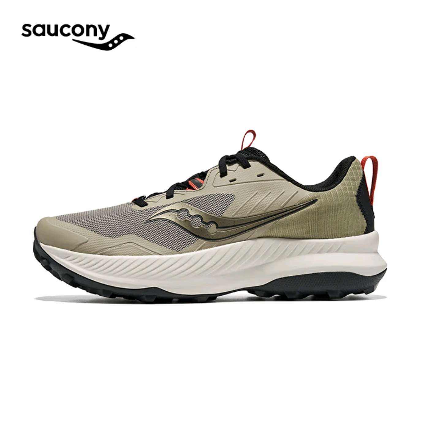 plus:Saucony BLAZE TR炽焰户外越野跑鞋男运动鞋24年新款防滑登山徒步鞋 绿黑 326