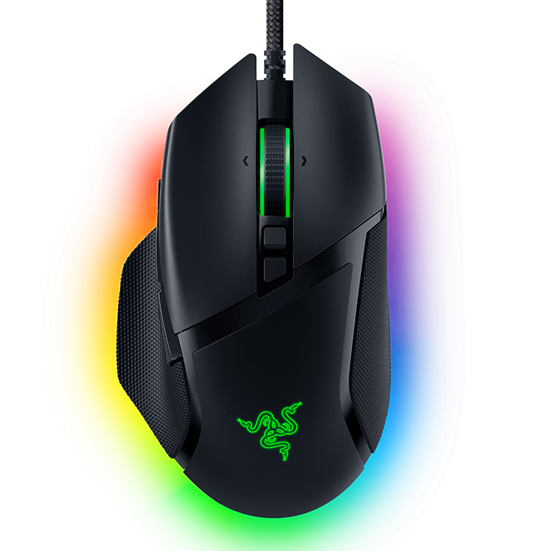 雷蛇（Razer）巴塞利斯蛇V3有线鼠标 人体工学 电竞游戏 右手通用RGB幻彩灯效