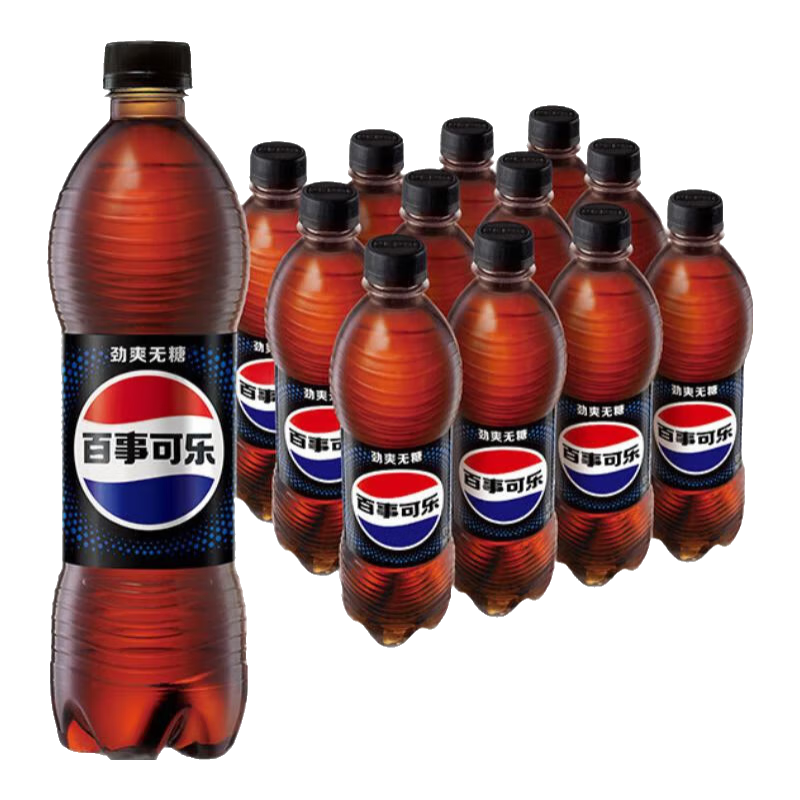 百事可乐Pepsi美年达七喜500ml*12瓶 碳酸饮料汽水整箱装 *2箱 51.8元（需领券，