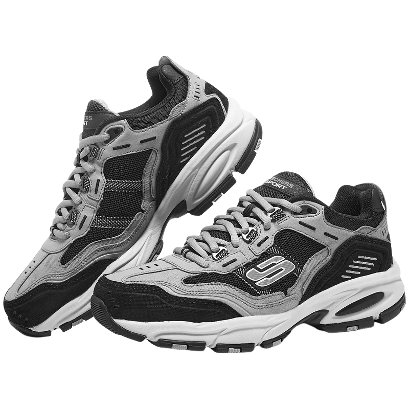 斯凯奇 男鞋秋季复古潮流百搭厚底增高老爹鞋舒适休闲鞋237067 139元