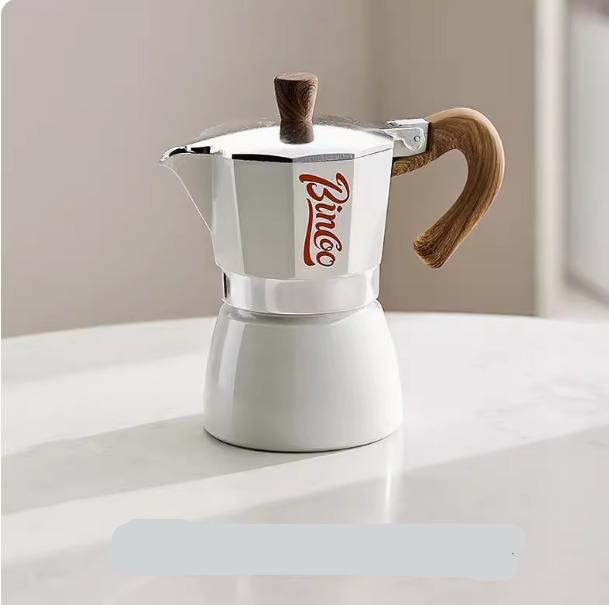 Bincoo摩卡壶煮咖啡机CQ-GYKF0391米白150ML【赠100张滤纸】 46.8元包邮 （需用券）