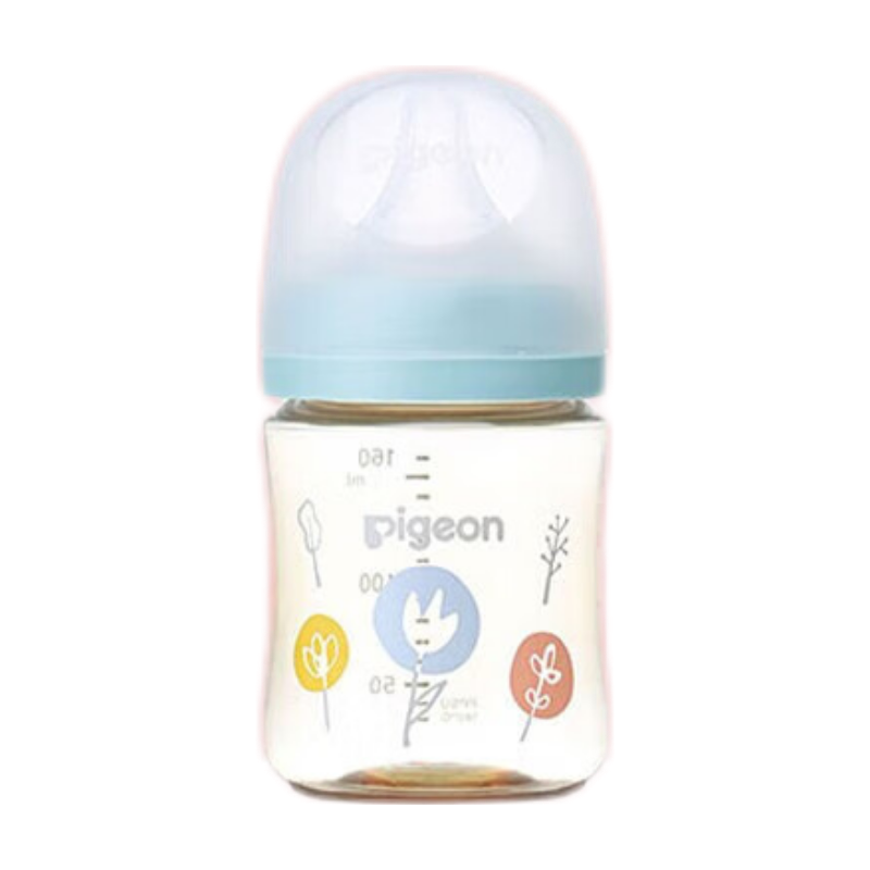 贝亲（Pigeon）奶瓶ppsu宽口径防胀气0-6个月以上防摔婴儿母乳质感奶瓶 wn3彩